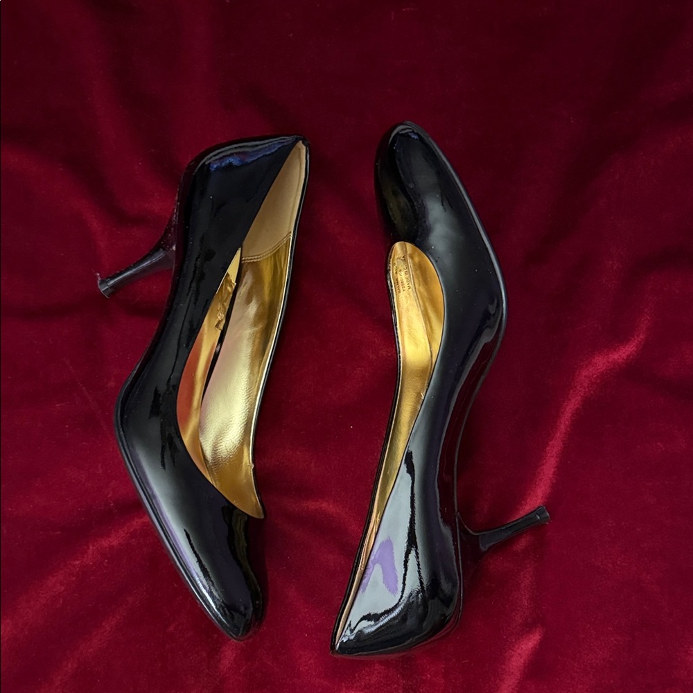Coach Glossy Black Heels
